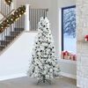 vidaXL Artificial Hinged Christmas Tree Green 240 cm PE and PVC