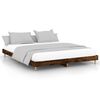 vidaXL Bed Frame without Mattress Smoked Oak 120x200 cm Engineered Wood