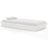 vidaXL Bed Frame without Mattress White Solid Wood 100x200 cm