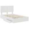 vidaXL Storage Bed with Headboard White 120 x 190 cm Engineered Wood