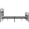 vidaXL Metal Bed Frame without Mattress with Footboard Black 140x200cm