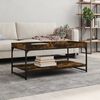 vidaXL Coffee Table Smoked Oak 100x49x45 cm Engineered Wood