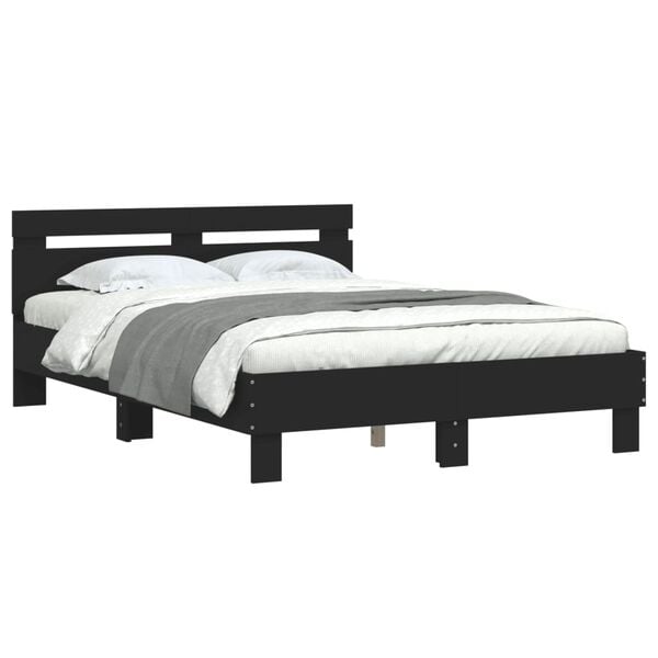 vidaXL Bed Frame without Mattress Black 120x190 cm Small Double