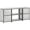 vidaXL Kitchen Storage Set with Shelf 3 pcs Silver Galvanised Steel