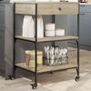 vidaXL Kitchen Trolley Sonoma Oak 60x48x89.5 cm Engineered Wood