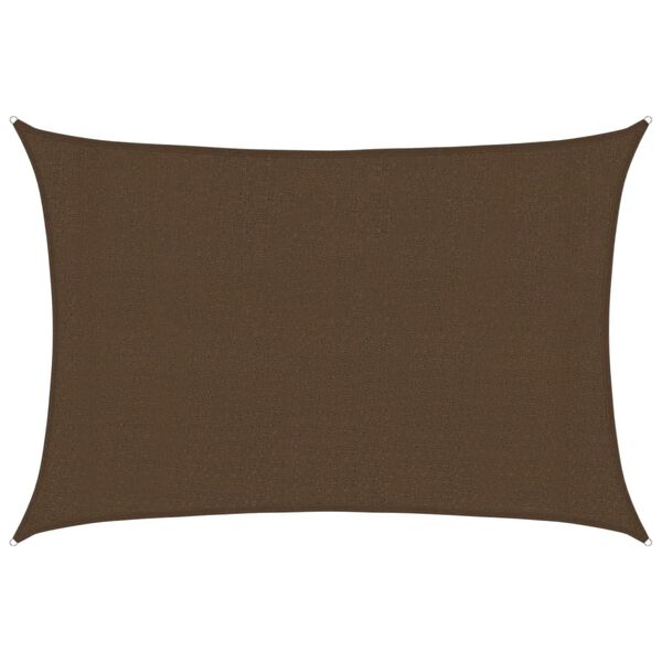 vidaXL Sunshade Sail 160 g/m&sup2; Brown 3x4.5 m HDPE