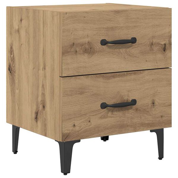 vidaXL Bed Cabinet Artisan Oak 40 x 35 x 47.5 cm Engineered Wood