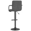 vidaXL Bar Stools 2 pcs Dark Grey Velvet