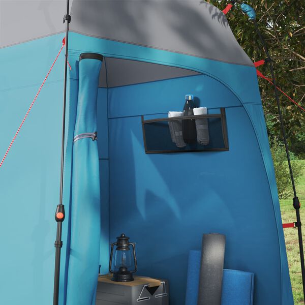 vidaXL Shower Tent Folding with Storage Blue 160 x 160 x 227 cm Steel