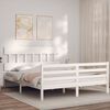 vidaXL Bed Frame without Mattress White 160x200 cm Solid Wood