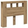 vidaXL LED Headboard Artisan Oak 120x18.5x103.5 cm Engineered Wood