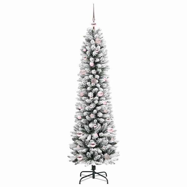 vidaXL Artificial Christmas Tree with 150 LEDs with Stand White 150 cm