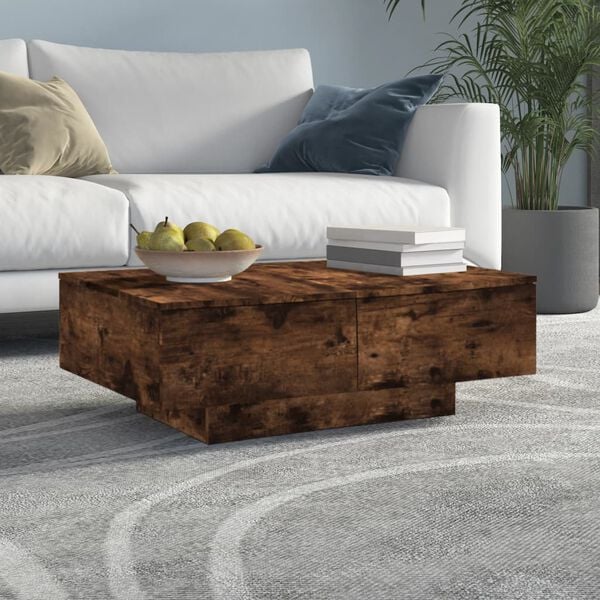 vidaXL Coffee Table Smoked Oak 90x60x31 cm Engineered Wood