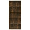 vidaXL 5-Tier Book Cabinet Smoked Oak 80x30x189 cm Engineered Wood