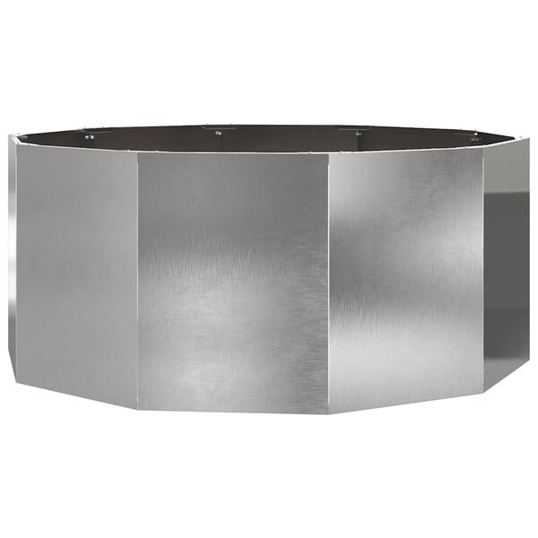 vidaXL Planter Silver 120 x 120 x 50 cm Stainless Steel