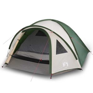 vidaXL Camping Tent Dome 4-Person Green Waterproof