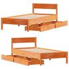 vidaXL Bed Frame without Mattress Wax Brown 100x200 cm Solid Wood Pine