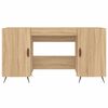 vidaXL Desk Sonoma Oak 140x50x75 cm Engineered Wood