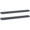vidaXL Garden Cover Profile 2 pcs 100 x 10 x 5 cm Steel Anthracite