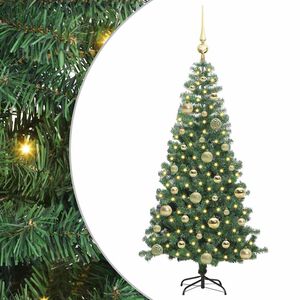vidaXL Christmas Tree with 150 LEDs with Stand Green 120 cm PVC