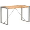 vidaXL Dining Table | Brown and grey | Mango wood and steel | 120 cm long