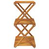 vidaXL 3-Tier Folding Shelf Brown 43x31x63 cm Solid Wood Acacia