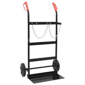 vidaXL Hand Trolley Black and Red 63 x 43.5 x 110 cm Steel