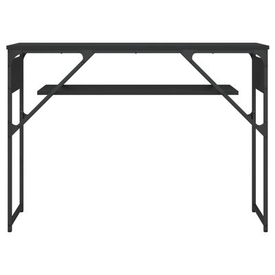 vidaXL Console Table with Shelf Black 105x30x75cm Engineered Wood