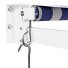 vidaXL Retractable Awning Blue and White 4.5x3 m Fabric and Aluminium