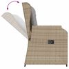 vidaXL Garden Bench Beige Poly Rattan