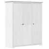 vidaXL Wardrobe BODO White 151.5x52x176.5 cm Solid Wood Pine