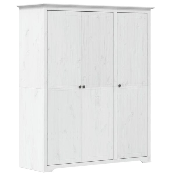 vidaXL Wardrobe BODO White 151.5x52x176.5 cm Solid Wood Pine