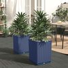 vidaXL Planters 2 pcs Blue Grey 30x30x37 cm Polypropylene