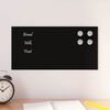 vidaXL Wall-mounted Magnetic Board Black 40x20 cm Tempered Glass
