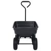 vidaXL Garden Tipping Hand Cart 300 kg 75L Black