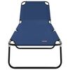 vidaXL Folding Sun Lounger 2 pcs Blue 188 x 57 x 86.5 cm Polyester