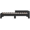 vidaXL Bed Frame without Mattress Black 100x200 cm Engineered Wood