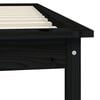vidaXL Bed Frame without Mattress Black 100x200 cm Solid Wood
