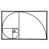 Homemania Wall Decoration Golden Ratio 53x35 cm Steel Black