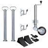 vidaXL Trailer Jack Wheel 60 mm with 2 Support Tubes and 2 Split Clamps