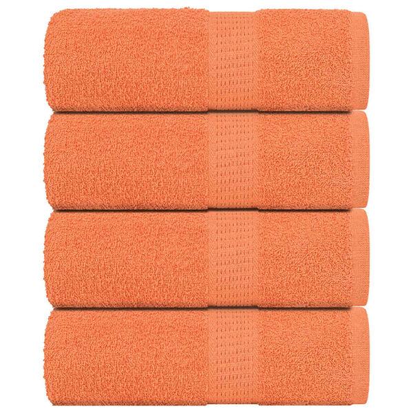 vidaXL Guest Towels 4 pcs Orange 30x50 cm 360 gsm 100% Cotton
