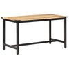 vidaXL Dining Table 140x70x76 cm Solid Rough Mango Wood