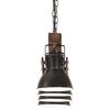 vidaXL Industrial Ceiling Lamp Black E27 Mango Wood