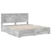 vidaXL Bed Frame Concrete Grey 180 x 200 cm Engineered Wood
