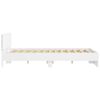 vidaXL Bed Frame with LED without Mattress White 160x200 cm