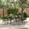 vidaXL Garden Dining Set 7 pcs Black PVC rattan