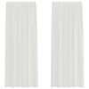 vidaXL Voile Curtains with Rod Pockets 2 pcs White