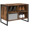 vidaXL Shoe Cabinet Smoke Oak 60 x 35 x 44 cm Engineered Wood