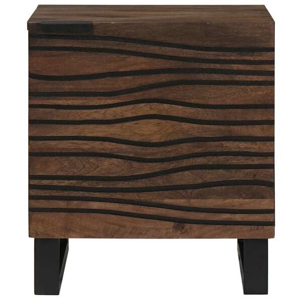 vidaXL Bedside Cabinet Walnut 40 x 33 x 46 cm Solid Acacia wood