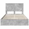 vidaXL Storage Bed Concrete Grey 135 x 190 cm Engineered Wood